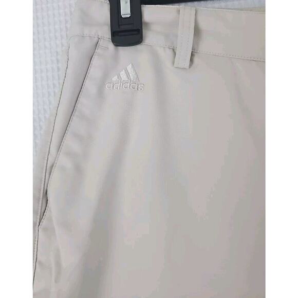 Adidas ClimaLite Khaki/Gray Flat Front Golf Shorts Men's Size 38. - Picture 7 of 10